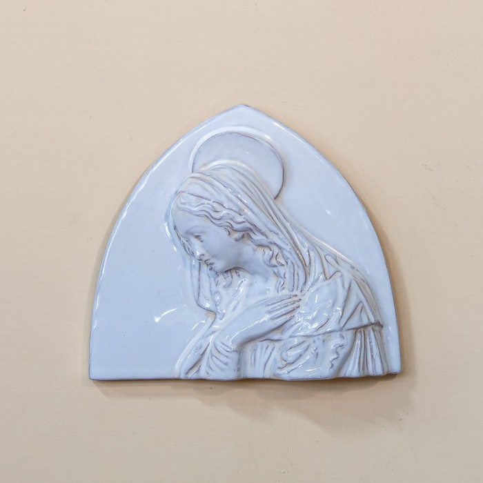 Small Enameled Madonna in ceramic